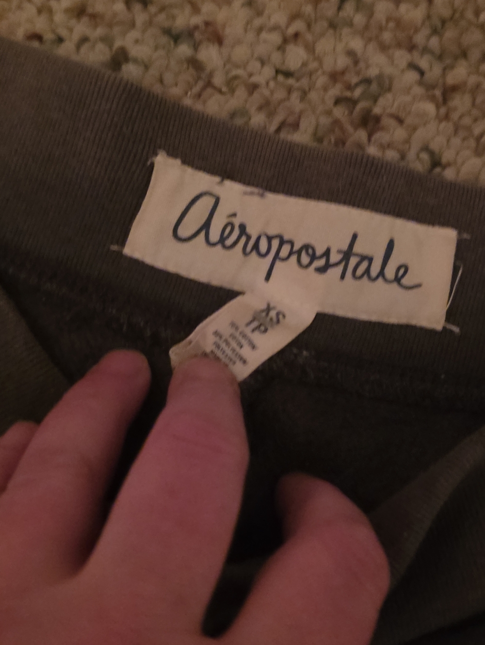 2 Aeropostale Girls Black Jogger Pants with Purple and Coral Logo - Picture 4 of 11